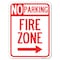 Signmission No Parking Sign Fire Zone W/ Right Arrow Alum Rust Proof Parking Sign, 18" x 24", A-1824-23672 A-1824-23672 - alternate 1
